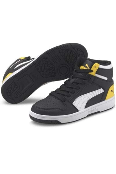 Rebound Lay Up Sl Jr Mid 370486-12 Sneakers Jordan Boğazlı Unisex Spor Ayakkabı Siyah-sarı