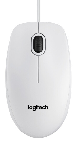 Logitech B120 Optical Combo Mouse - Ambidextrous - Optical - USB Type-A - 800 DPI - White