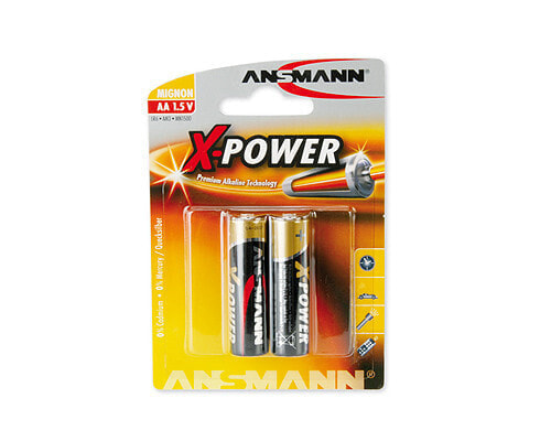 Ansmann Mignon AA - Single-use battery - AA - Alkaline - 1.5 V - 2 pc(s) - Black