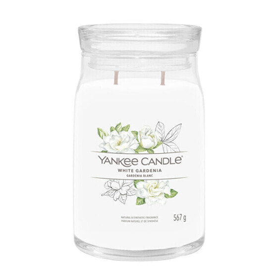 Ароматическая свеча Yankee Candle Signature большая стеклянная White Gardenia 567 г