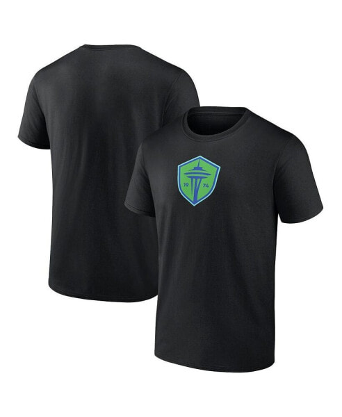 Men's Black Seattle Sounders FC Primary Logo T-shirt