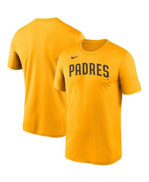 Men's Gold San Diego Padres Wordmark Legend T-shirt