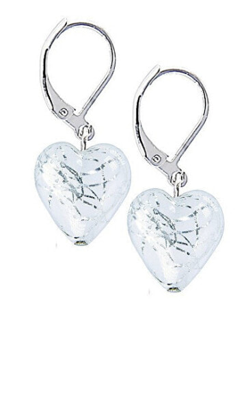 Elegant Pearl Symphony earrings with pure silver in Lampglas ELH2 pearls