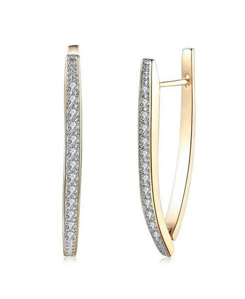 Серьги Hollywood Sensation Triangle Hoop  with Cubic Zirconia