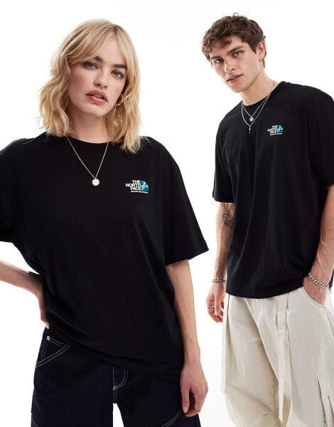 The North Face Dome backprint oversized t-shirt in black