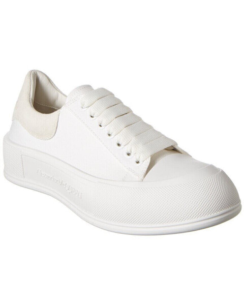 Alexander Mcqueen Deck Plimsoll Canvas Sneaker Men's White 45.5