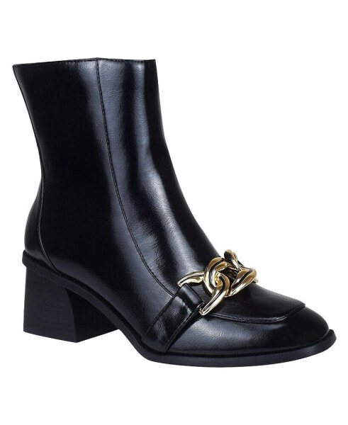 Women's Jeriel Chain Detail Ankle Booties