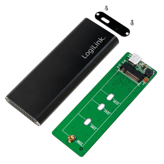 Внешний накопитель SSD M.2 LogiLink UA0314, SATA, 10 Gbit/s, черный