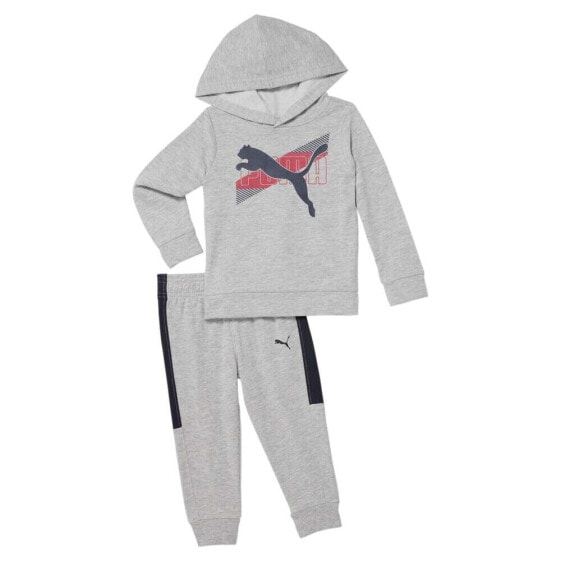 Puma 2 Piece Fleece Pullover Hoodie & Jogger Set Toddler Boys Size 3T Casual To