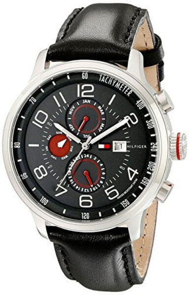 Tommy Hilfiger Men's 1790859 Stainless Steel Watch with Leather Band