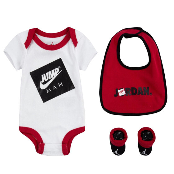 [NJ0414-001] Baby Air Jordan Bodysuit, Bib and Booties 3-PC Box Set