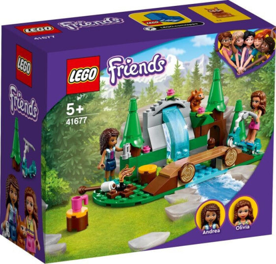 LEGO Friends 41677 Wasserfall im Wald - Bauset mit Minipuppen Andrea und Olivia + Eichhrnchen-Spielzeug Kind 5 Jahre