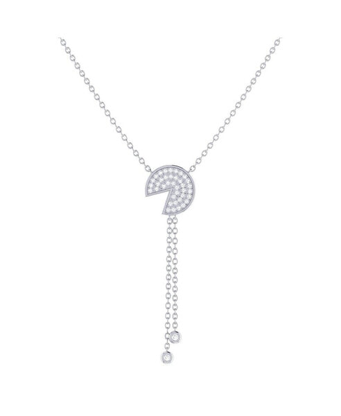 Pac-man Candy Design Bolo Adjustable Sterling Silver Diamond Lariat Women Necklace