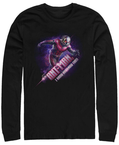 Marvel Men's Avengers Endgame I Am Ant-man Geometric Galaxy, Long Sleeve T-shirt