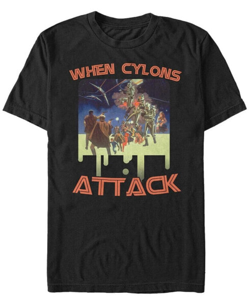 Battlestar Galactica Men's When Cylons Attack Short Sleeve T-Shirt