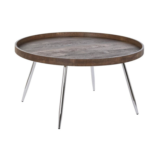 Кофейный столик DKD Home Decor Коричневый Серебристый Металл Сталь Деревянный MDF 30 x 40 cm 78 x 78 x 41,5 cm
