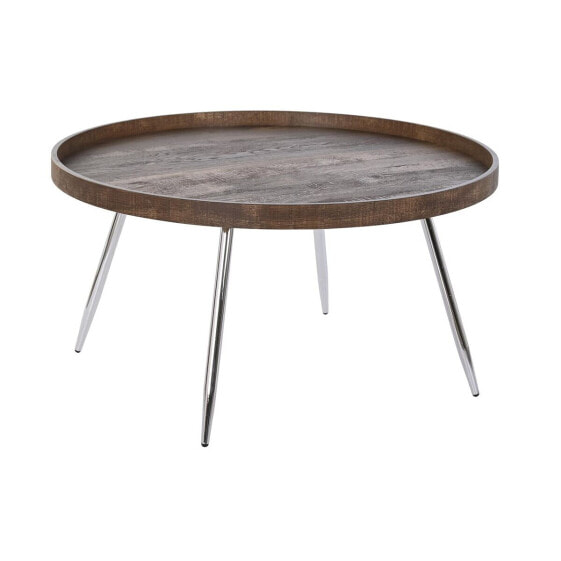 Centre Table DKD Home Decor Brown Silver Metal Steel MDF Wood 30 x 40 cm 78 x 78 x 41,5 cm