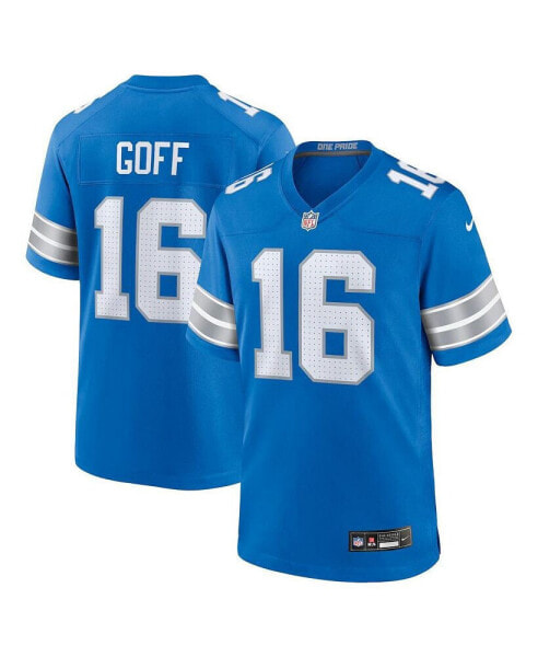 Men's Jared Goff Blue Detroit Lions Game Jersey