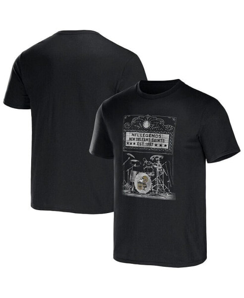 Men's NFL x Darius Rucker Collection by Black New Orleans Saints Band T-shirt