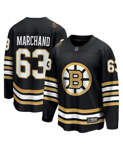 Men's Brad Marchand Black Boston Bruins 100th Anniversary Premier Breakaway Player Jersey