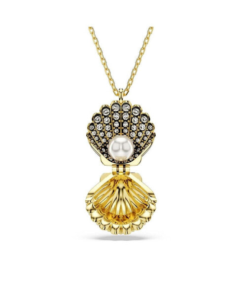 Swarovski crystal Swarovski Imitation Pearl, Shell, White, Gold-Tone Idyllia Pendant Necklace