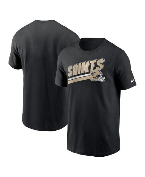 Men's Black New Orleans Saints Essential Blitz Lockup T-shirt