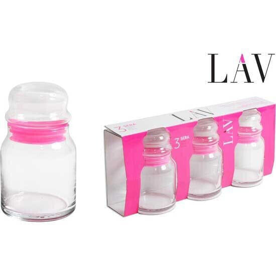 LAV Set of 3 Kitchen Jars 290ml Sera