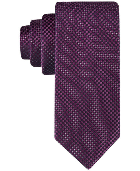 Men's Steel Micro-Dot Solid Extra Long Tie