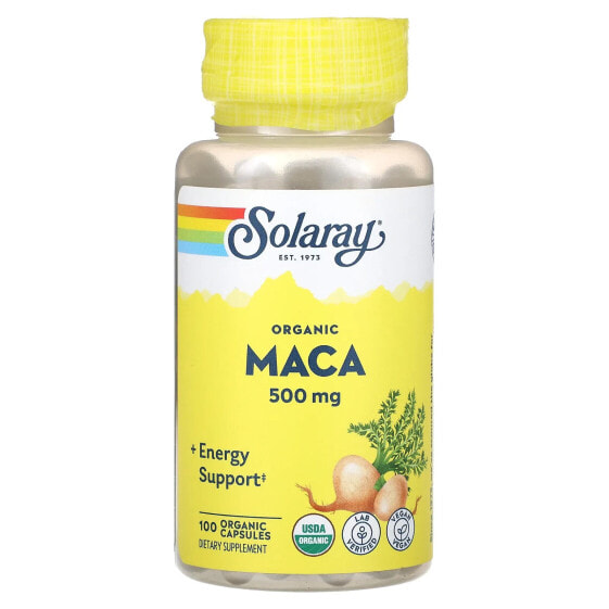 Solaray, Органическая мака, 500 мг, 100 органических капсул