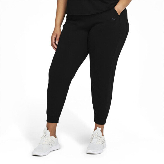 Puma Train French Terry Jogger Plus Womens Black Athletic Casual Bottoms 522614-