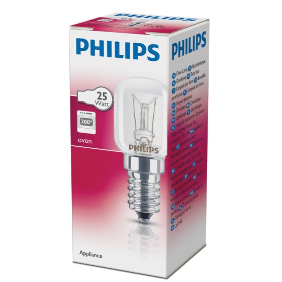 Philips Oven lamp Incandescent lamp 871150003871550 - 25 W - T25 - E14 - 1000 h - Silver,Transparent - F