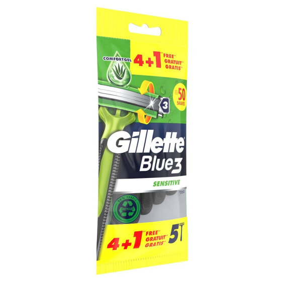 GILLETTE Blue 3 Sensitive Shaver Head 5 units