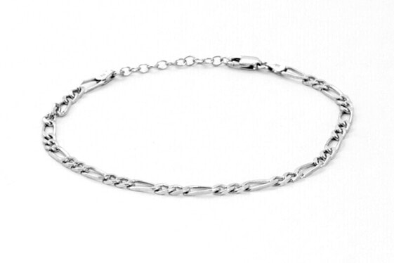 Stylish silver bracelet Figaro AGB187