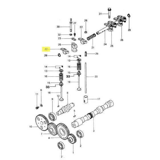 VETUS M3.10/M4.14 Rocker Arm