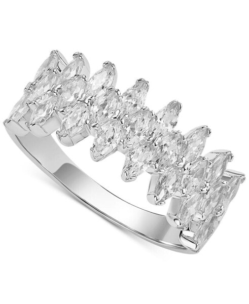 Cubic Zirconia Marquise Cluster Ring in Sterling Silver, Created for Macy's