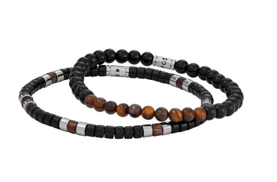 Stylish set of men´s beaded bracelets JGFTSET1064