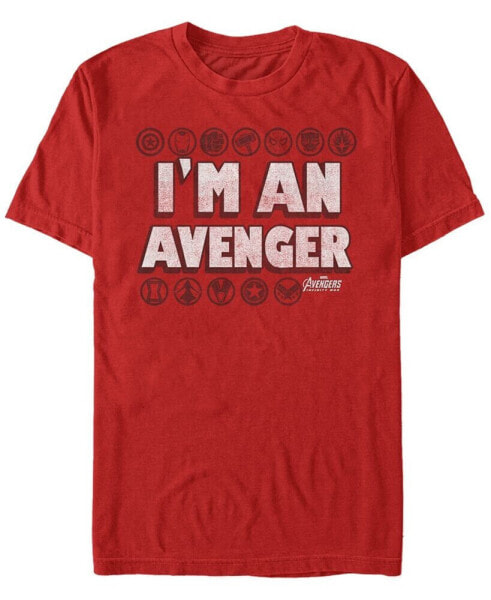Marvel Men's Avengers Infinity War I'm An Avenger Symbols Short Sleeve T-Shirt