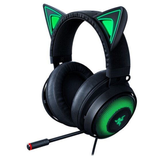 Razer Kraken Kitty Edition - Headset - Head-band - Gaming - Black - Green - Binaural - 1.3 m