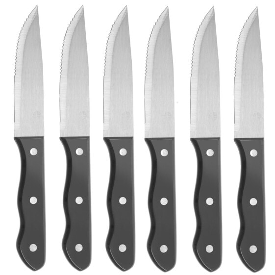 Столовые ножи Hendi для стейка из нержавеющей стали, широкое лезвие дл. 250мм, набор 6шт. 781456