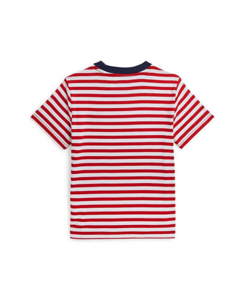 Toddler and Little Boy Sailing-Flag Striped Cotton Jersey Tee