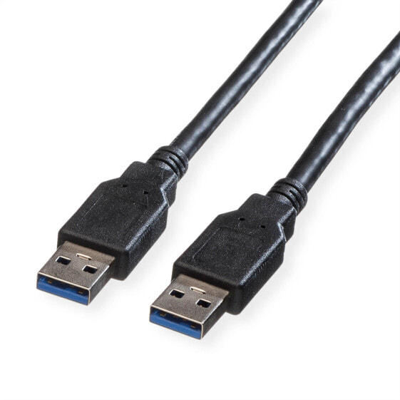 ROLINE USB 3.0 Cable - Type A M - A M 1.8 m - 1.8 m - USB A - USB A - USB 3.2 Gen 1 (3.1 Gen 1) - Male/Male - Black