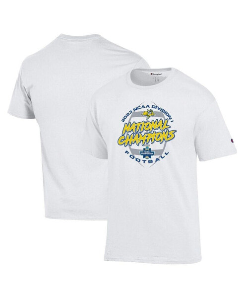 Men's White South Dakota State Jackrabbits 2023 FCS Football National Champions Locker Room T-shirt
