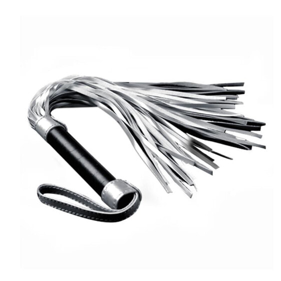 Flogger Faux Leather Silver and Black