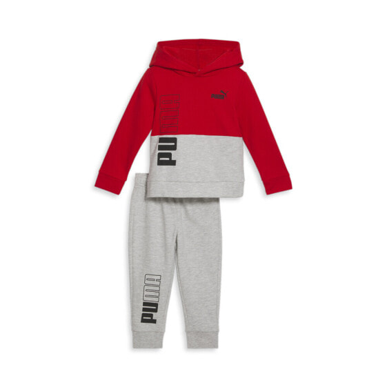 Puma TwoPiece Fleece Hoodie & Sweatpants Set Toddler Boys Grey, Red Casual Tops