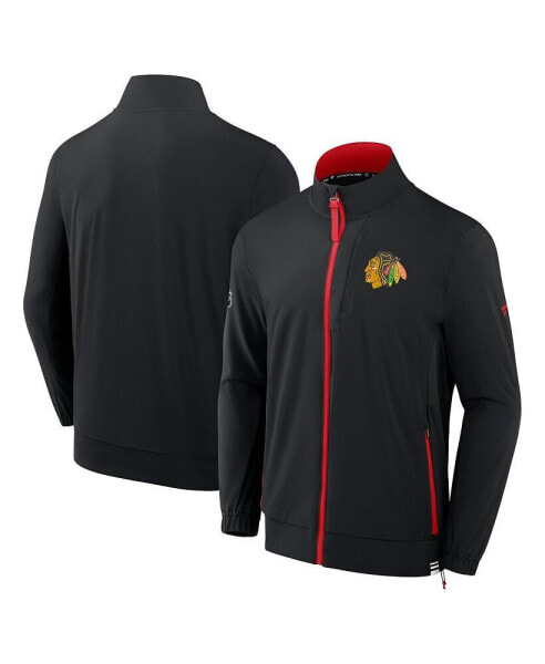 Men's Black Chicago Blackhawks Authentic Pro Rink Full-Zip Jacket