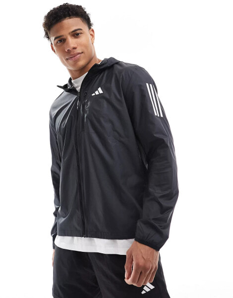 adidas Running Own The Run jacket in black