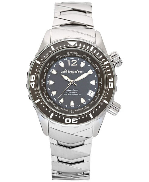 Часы Abingdon Co Women's Marina Diver's Titanium & White Silicone 40mm