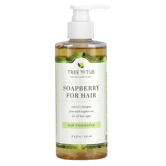 Soapberry For Hair Shampoo, For All Hair Types, Raw Unscented, 8.5 fl oz (250 ml)