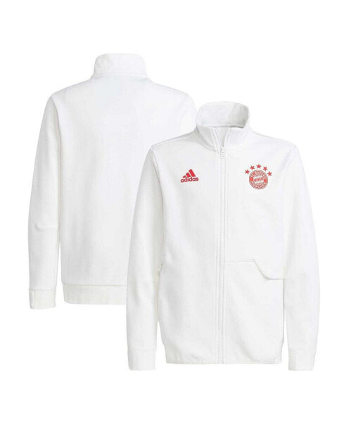 Big Boys White Bayern Munich 2023/24 Anthem Full-Zip Jacket