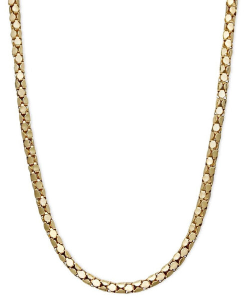 14k Gold Necklace, 16" Diamond-Cut Popcorn Chain (1-5/8mm)